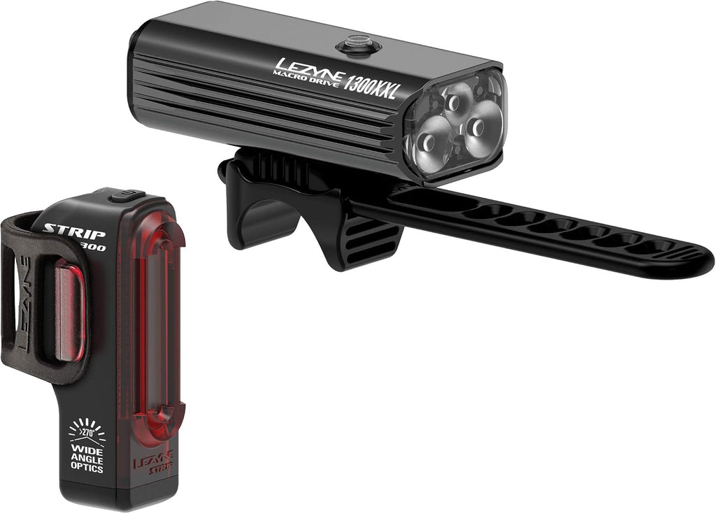 Lezyne Macro Drive 1300XXL & Strip Pro Drive Lights — Pair