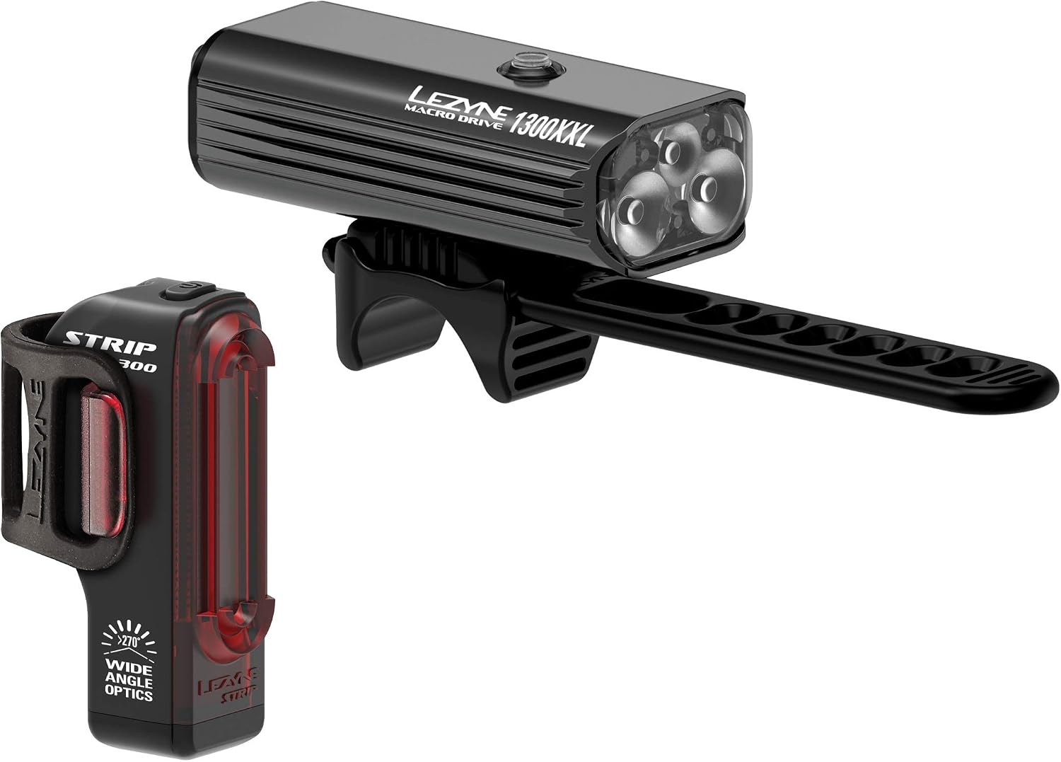 Lezyne Macro Drive 1300XXL & Strip Pro Drive Lights — Pair