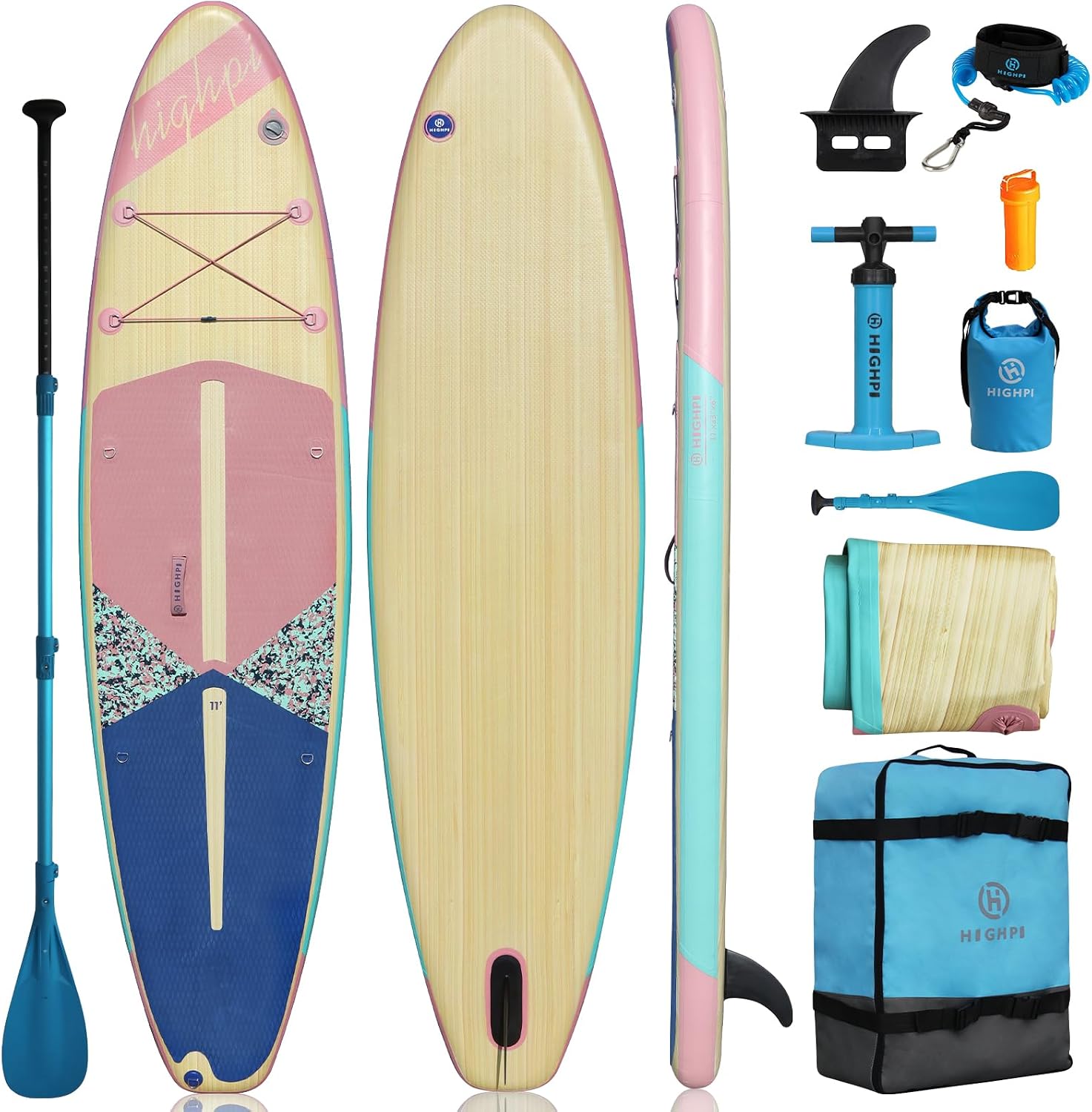 Inflatable Stand Up Paddle Board for Youth and Adults – Wide Sup with Premium Accessories, Blow Up Paddleboard for Surfing, Fishing, Yoga & More