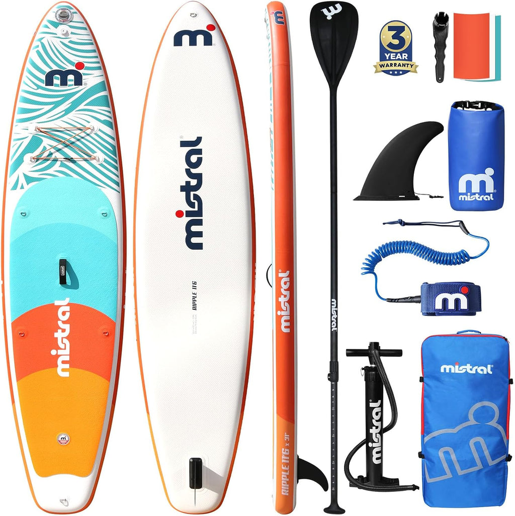 Mistral Inflatable Stand Up Paddle Board with Premium SUP Accessories, 11'6' x31''x6'' Inflatable Paddle Boards, Wide Stable Design, Non-Slip Comfort Deck for Youth & Adults of All Skill Levels