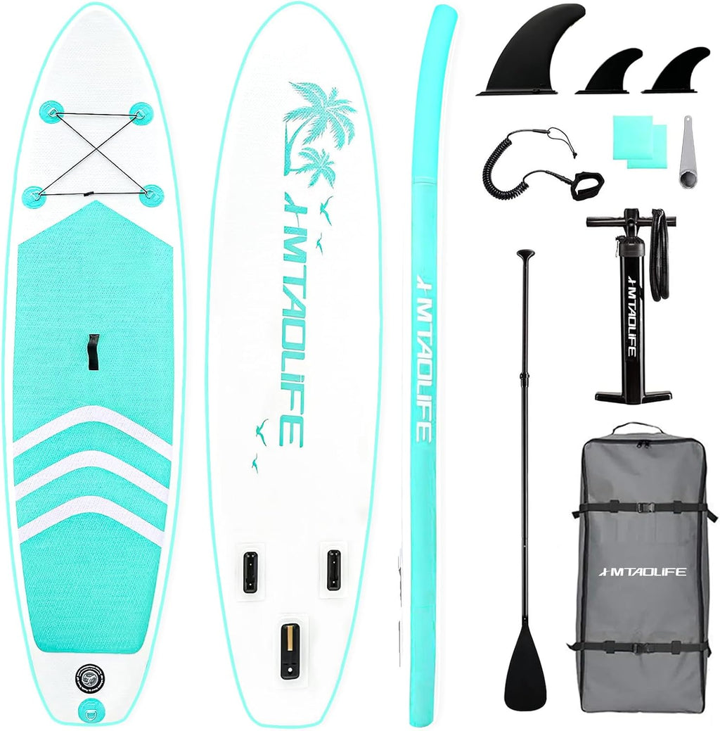 Inflatable Stand Up Paddle Board, 10' SUP with Premium Accessories, Yoga Board for Youth & Adult