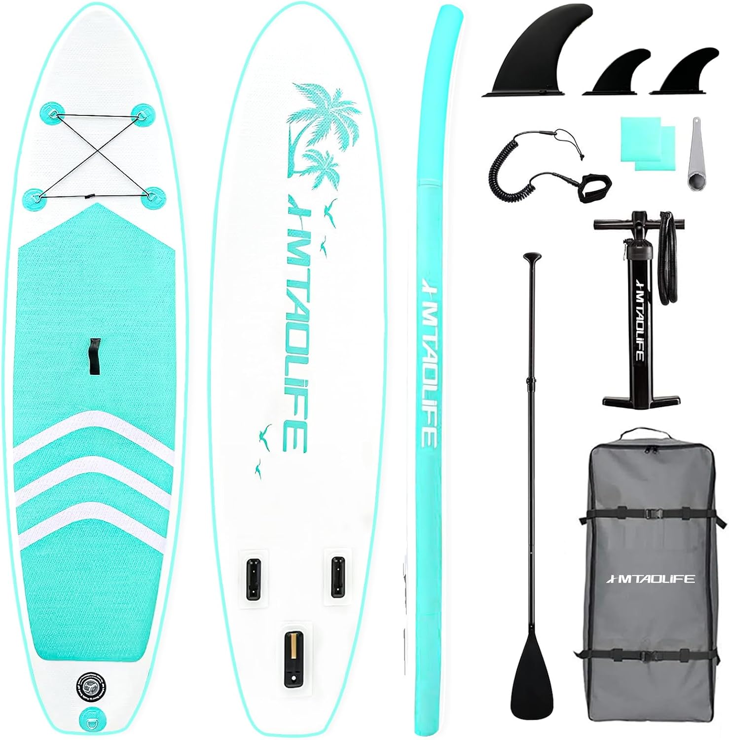Inflatable Stand Up Paddle Board, 10' SUP with Premium Accessories, Yoga Board for Youth & Adult