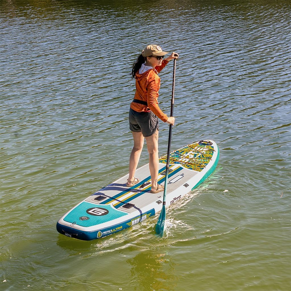 BOTE 10' FT 6' Breeze Aero Inflatable Stand Up Paddle Board, MAGNEPod Compatible Blow Up iSUP Great for Adults Kids Family Travel Friendly Multiple Sizes Color Options