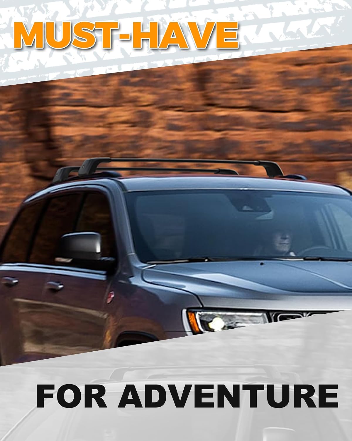 Upgraded 260 LBS Roof Rack Cross Bars Fit for 2011-2021 Jeep Grand Cherokee Luggage Cargo Carrier Crossbars Accessories