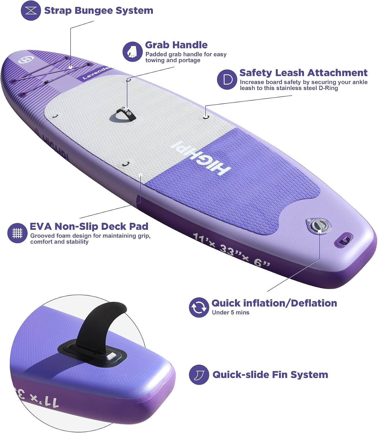 Inflatable Stand Up Paddle Board for Youth and Adults – Wide Sup with Premium Accessories, Blow Up Paddleboard for Surfing, Fishing, Yoga & More