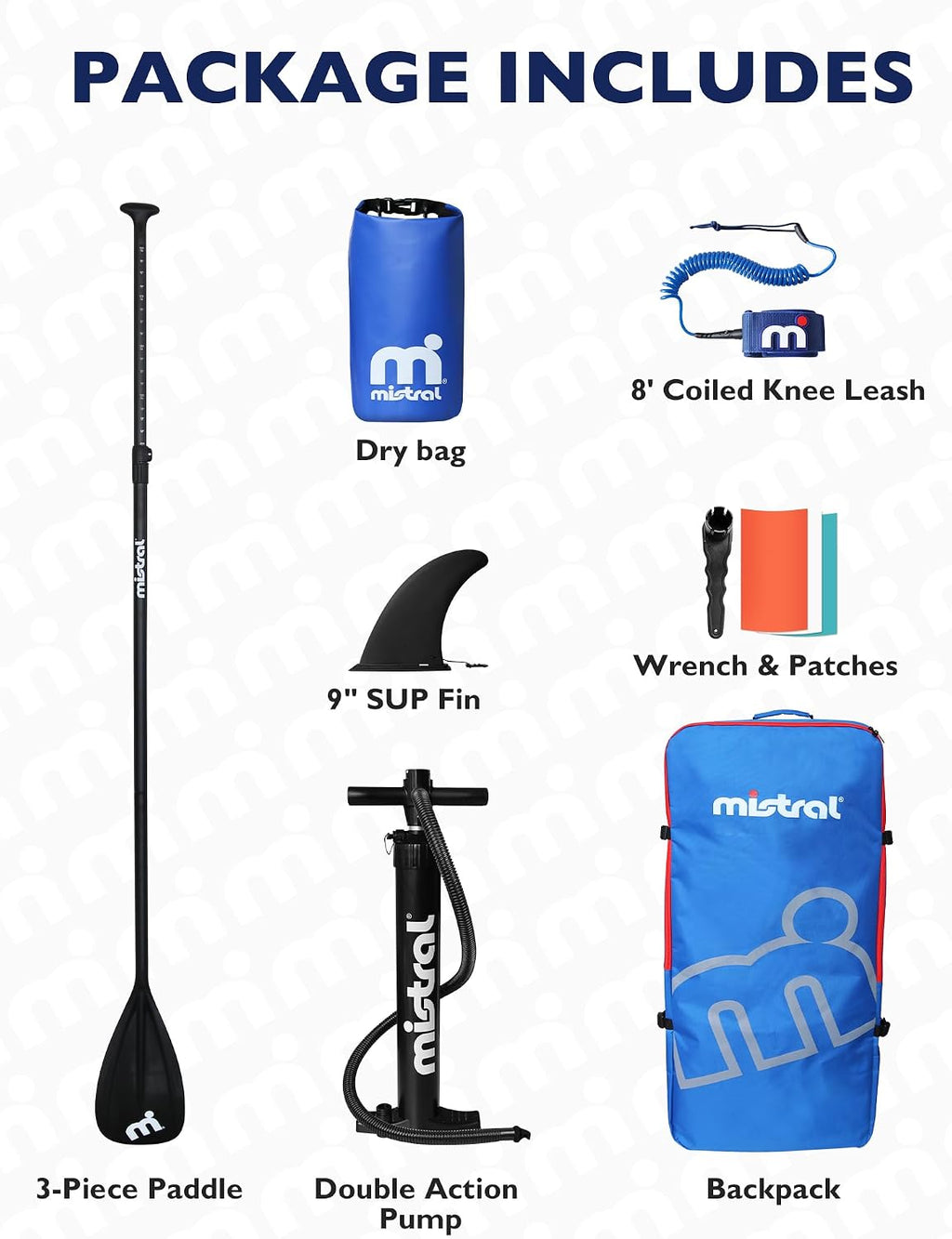 Mistral Inflatable Stand Up Paddle Board with Premium SUP Accessories, 11'6' x31''x6'' Inflatable Paddle Boards, Wide Stable Design, Non-Slip Comfort Deck for Youth & Adults of All Skill Levels
