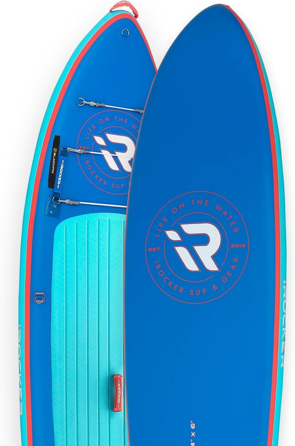 iROCKER All Around 11 7.0 Inflatable Stand Up Paddle Board Premium SUP and Accessories - Made for All Skill Levels - Speed and Stability