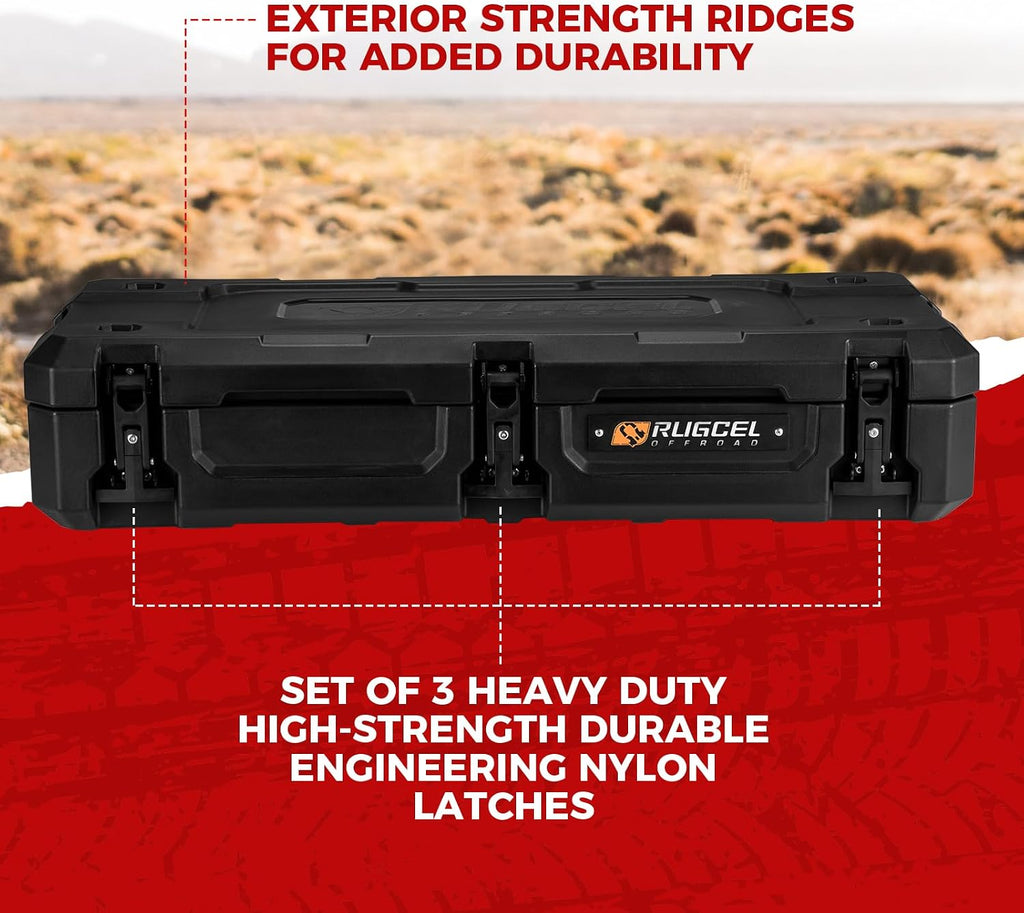RUGCEL 126QT Waterproof Dry Storage Box - Heavy Duty Overland Off-Road Storage Case for Camping, Vehicle Trunk, Roof Rack.