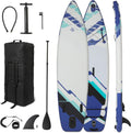 Amazon Basics Inflatable Stand Up Paddleboard with Accessories, 132' x 33' x 15', Blue