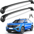 KINGGERI 330Lbs Lockable Roof Rack Cross Bars Compatible with Volkswagen VW Atlas Cross Sport 2020-2026 (with Flush Side Rails), Heavy Duty Aluminum Crossbars All Metal Accessories