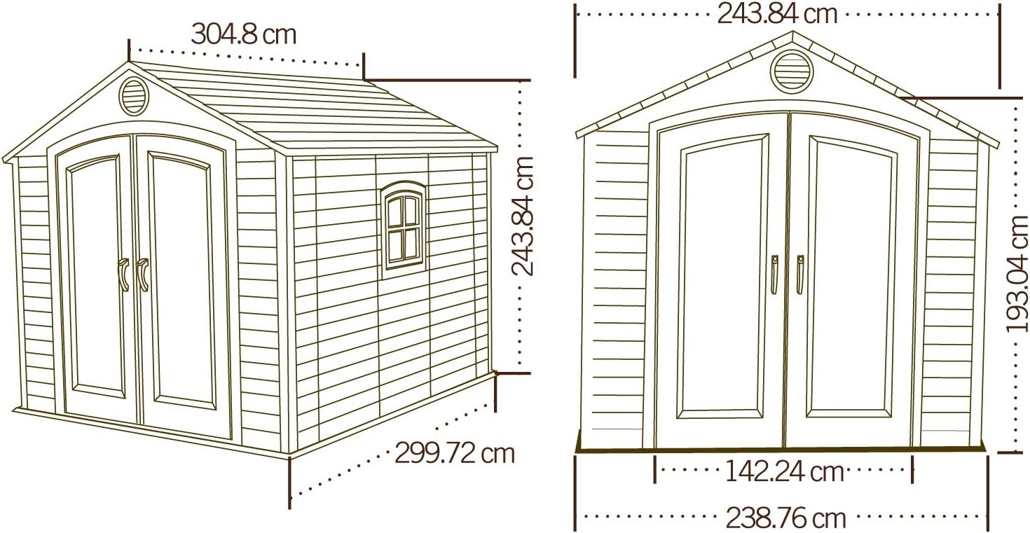 Lifetime 8 Ft. x 10 Ft. Outdoor Storage Shed