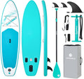Inflatable Stand Up Paddle Board - Upgraded Glue-Free Hot Melt Technology, Long Service Life, 10'6', Anti-Slip EVA Deck, Full SUP Accessories, Included for Adults Youth All Skill Levels