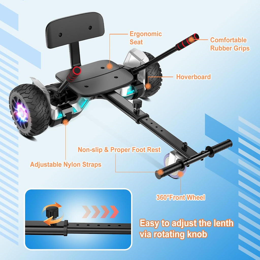 LIEAGLE Hoverboard, 6.5' Self Balancing Scooter Hover Board with Bluetooth Wheels LED Lights for Kids Adults
