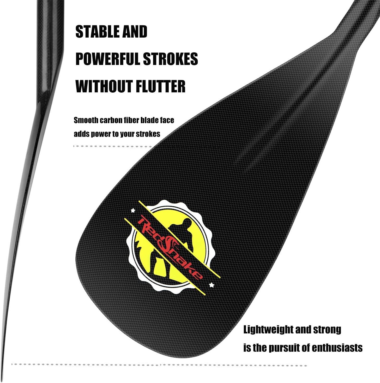 Full Carbon Fiber SUP Paddle - 3 Piece Adjustable Stand Up Paddle Board Paddles - reliable, Lightweight & Floating Paddleboard Oar Hyrdrodynamic Blade for Power Performance for Efficient Strokes