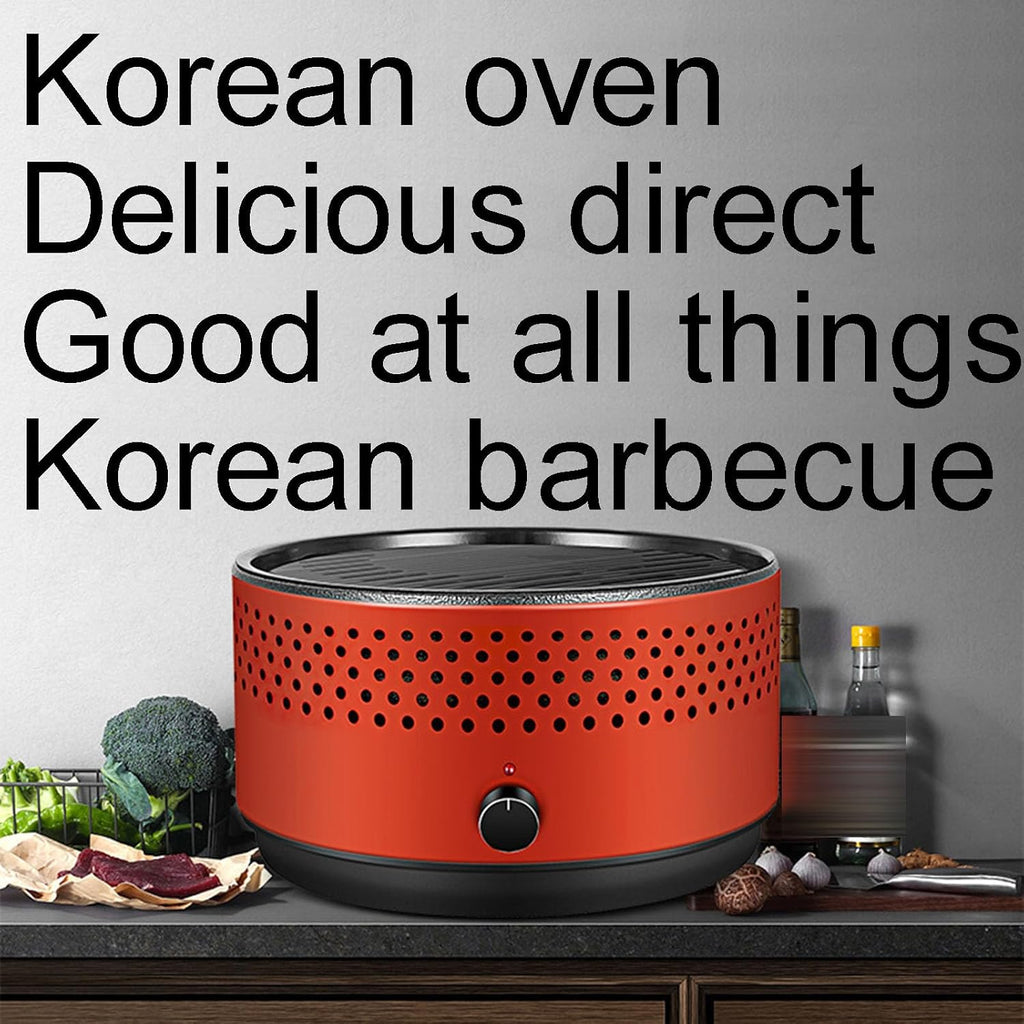 Smokeless Korean BBQ Grill, 4.5KG Removable Grill, Unique Ventilation Design, Ideal for Indoor Balcony and Outdoor Barbecue