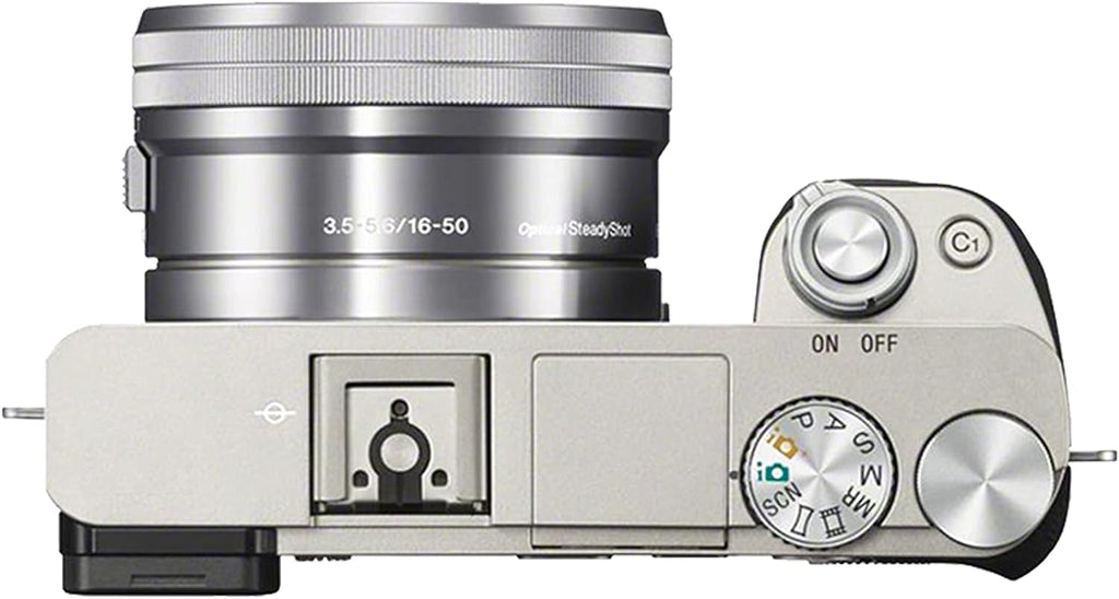 Sony Alpha a6400 Mirrorless Digital Camera (Silver) with 16-50mm & 55-210mm Zoom Lenses + 64GB Memory, Wide Angle + Telephoto Lens, Filters, Case, Tripod + More (30PC Bundle Kit) (Renewed)