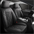 Car Seat Covers Full Set for Vw Tiguan 2016-2025 SEL R-Line Elegance, All Weather Leather Waterproof Interior Protector Accessories, Use Easy Installation Cleaning(Black)