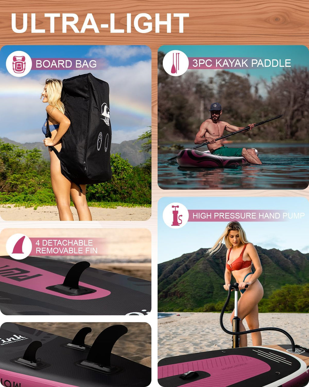 DAMA 11'*34'*6' Stand Up Paddle Board, Inflatable Paddle Board,Inflatable Paddle Boards for Adults w/a Wide, Smooth and Non Slip Deck, Versatile Styles, Suitable for Adults