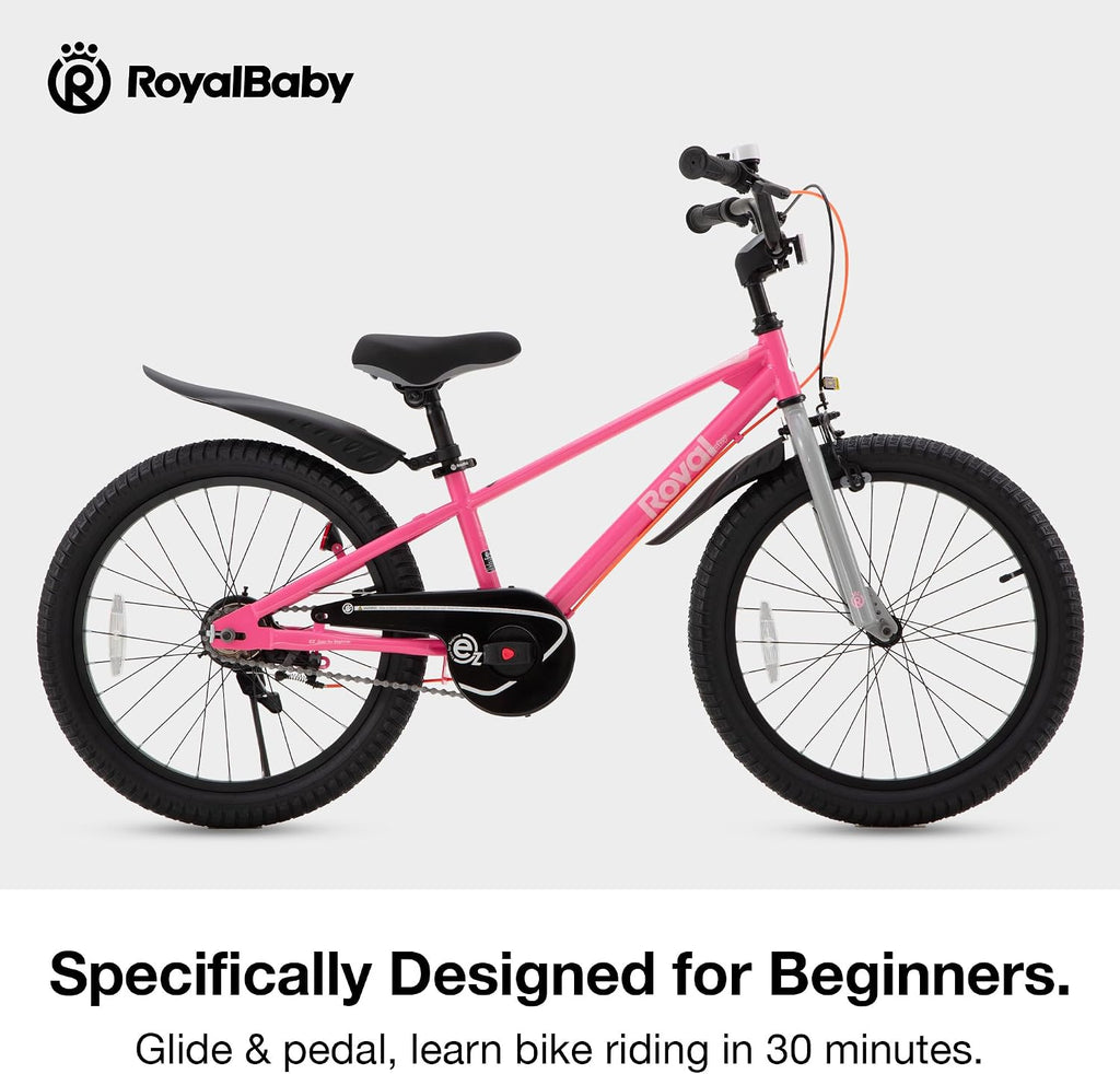 RoyalBaby EZ Kids Bike 12 14 16 18 20 Inch Balance Pedal 2-in-1 Training Bicycle Boys Girls Ages 3 to 12 Years Easy Learn for Beginners