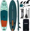 Inflatable Stand Up Paddle Board Includes Paddle, Dual Action Pump, and Accessories 11ft Lightweight iSUP, 33'*6' Wide Stable Design, Anti-Slip EVA Deck, Paddle Board for Adults