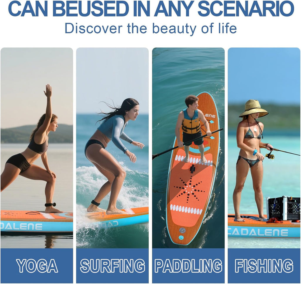 Inflatable Stand Up Paddle Board with SUP Accessories, Anti-Slip EVA Deck, Family-Friendly SUP Boards for Adults & Youth of All Skill Levels, Versatile Yoga Paddle Board