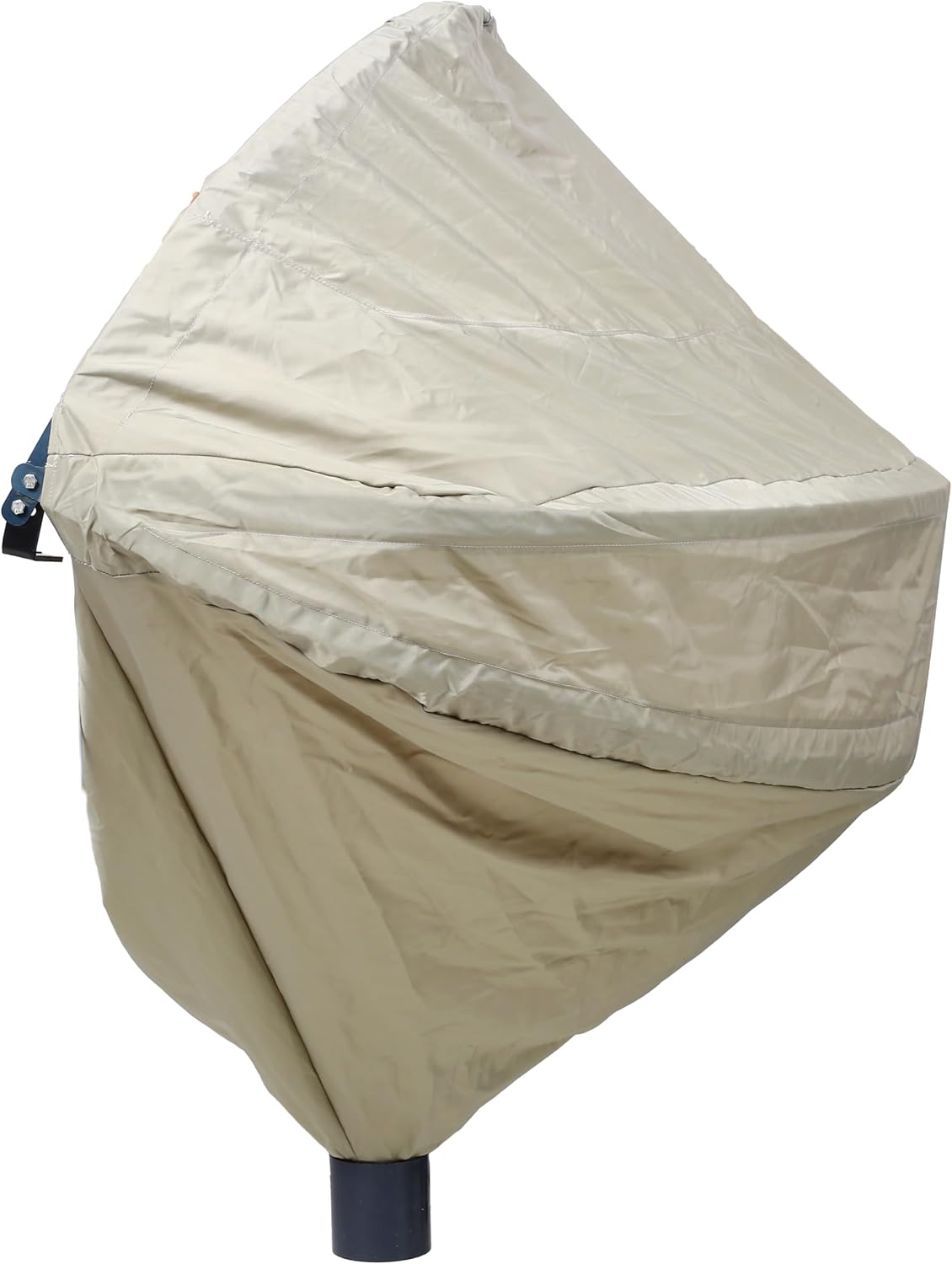 LifeSky Grill Cover with Elastic Hem & Metal Frame - Outdoor BBQ Grill Protector for Backyard Patio - Heavy-Duty Waterproof Fabric with Smoke Vent Hole & LED Light for Round Grills