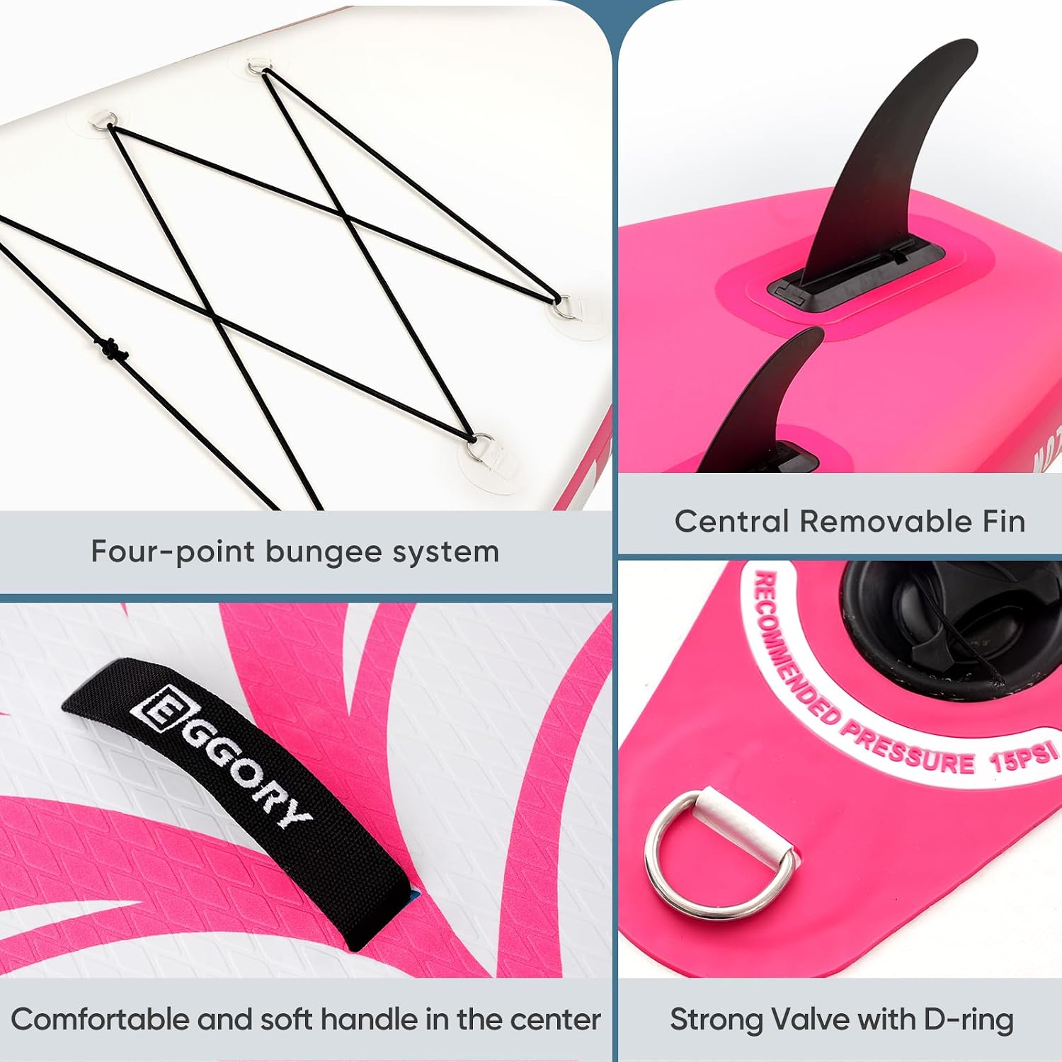 Inflatable Paddle Board,Stand Up Paddle Board Set, Extra Wide SUP Board with Removable Fin, Floating Paddle, Hand Pump, Waterproof Phone Pouch,Traveling Board
