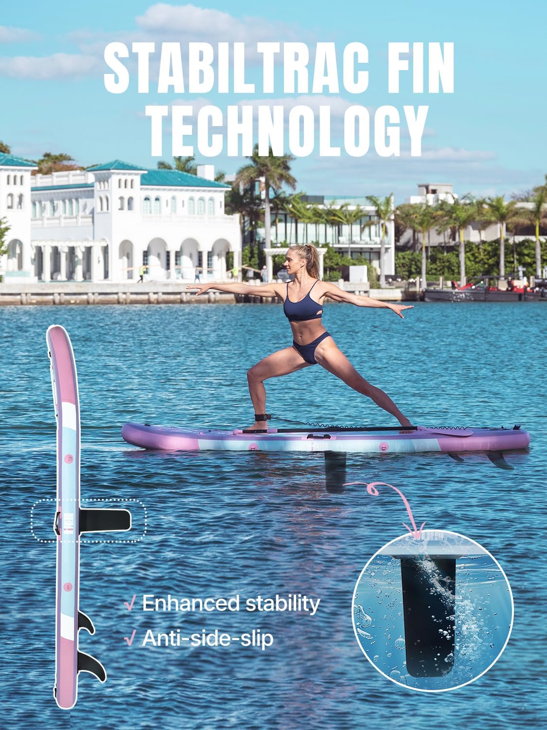 Niphean（Ultra-Light） Inflatable Paddle Board with StabilTrac Fin and Durable SUP Accessories, 10' Stand Up Paddle Boards for Adults & Youth, Versatile Yoga Paddle Board, Gift Ideas