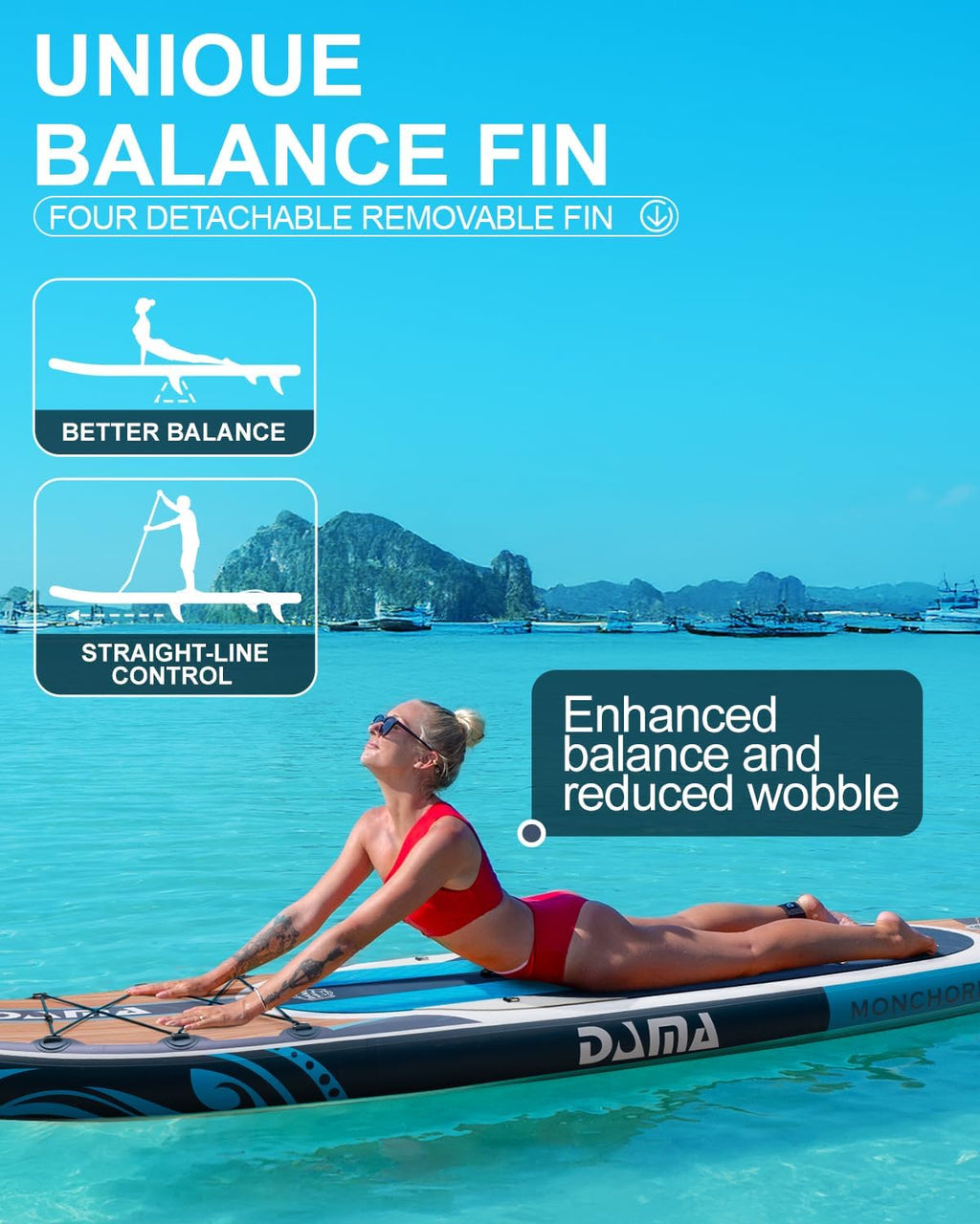 DAMA 11'*34'*6' Stand Up Paddle Board, Inflatable Paddle Board,Inflatable Paddle Boards for Adults w/a Wide, Smooth and Non Slip Deck, Versatile Styles, Suitable for Adults