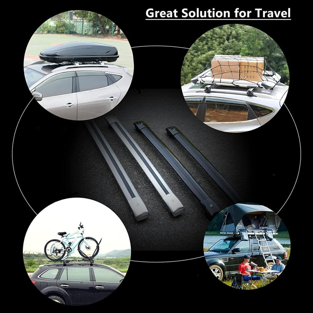 Crossbars Fits for Hyundai Santa Fe MX5 SEL&Limited&Calligraphy 2024 2025 2026 Cross Bar Roof Rack Rail Luggage Adjustable Lockable Cargo Carrier (Black)