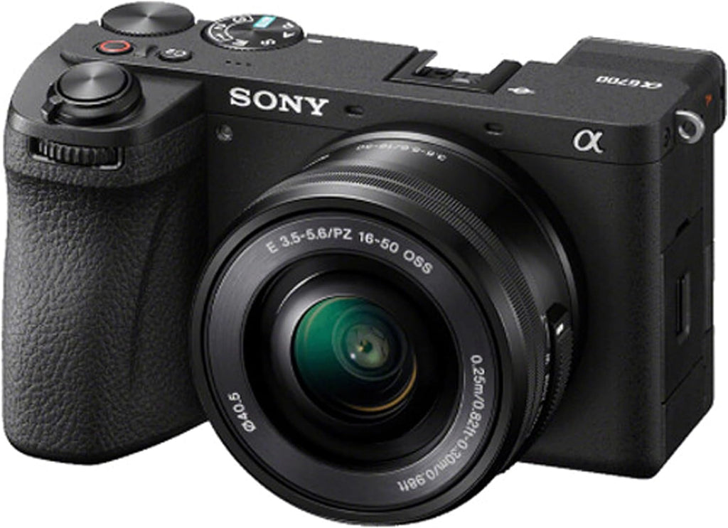 Sony a6700 Mirrorless Camera with 16-50mm Lens + 64GB Memory,Wireless Lavalier Microphones, 126 LED Light, Filters,Case, Tripod, and More (34pc Bundle)