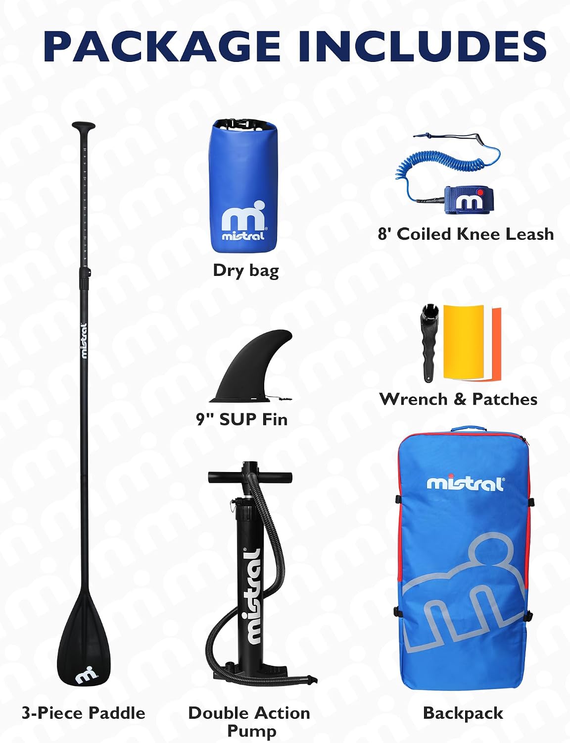Mistral Inflatable Stand Up Paddle Board, 11'6 x31''x6'' Paddle Boards with SUP Accessories, SUP Paddle Board for Family, Touring, Kayaking, Yoga, Pets, Stable and Lightweight Isup for Adult & Youth