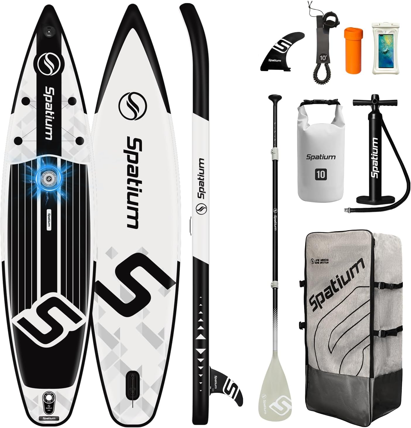 Spatium 11'5'x32' Magnetic Cup Holder Touring Paddle Board Stand Up Paddle Board for Adults,440lb Capacity SUP Board with Camera Mount for Youth & Adults of All Skill Levels