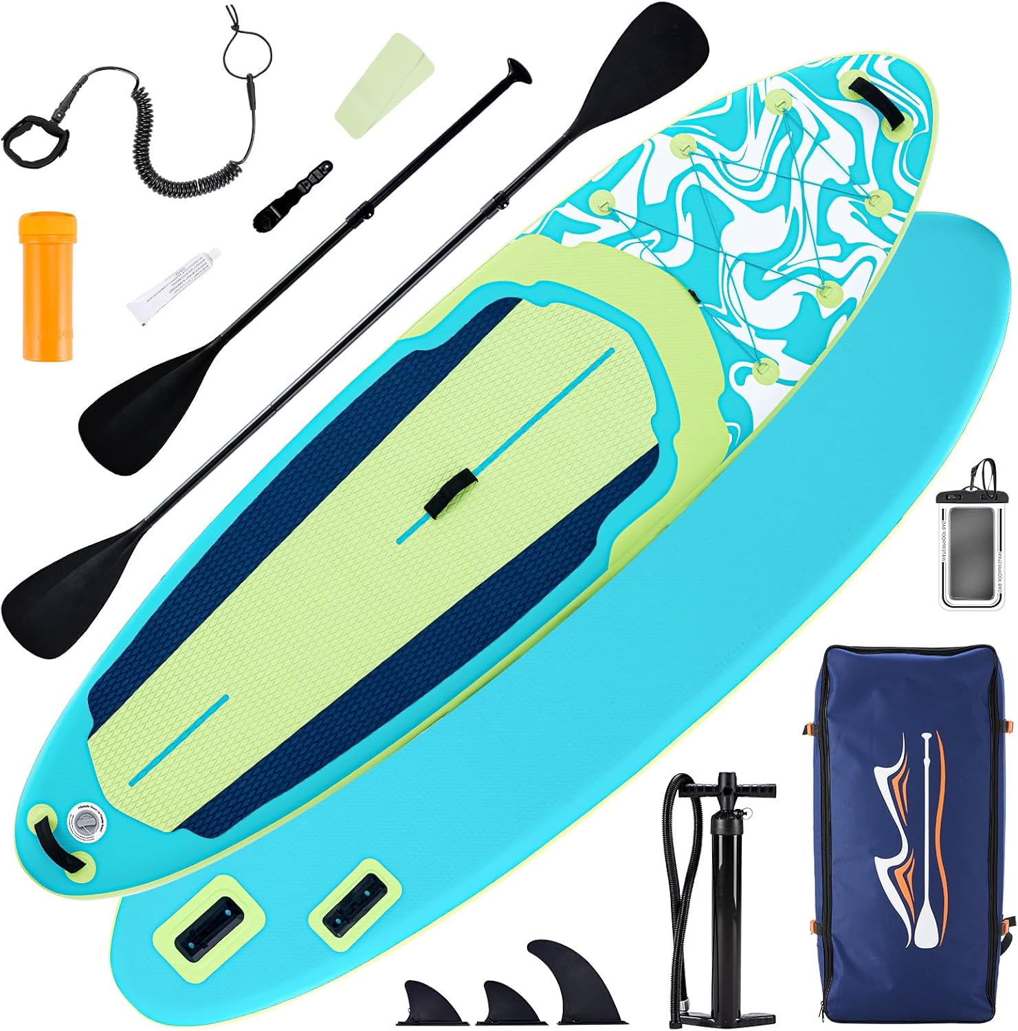 DUMOS Inflatable Stand Up Paddle Board, 10.5'×33'' Paddle Boards with Non-Slip Deck, Durable Advanced Material and Complete SUP Accessories for All Skill Levels