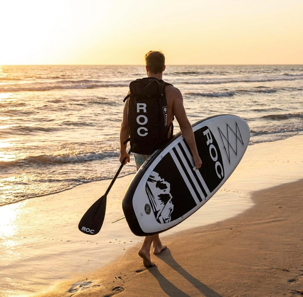 Roc Inflatable Stand Up Paddle Board with Premium SUP Paddle Board Accessories, Wide Stable Design, Non-Slip Comfort Deck for Youth & Adults