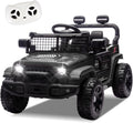 24V Ride On Jeep Car, Toddler Ride On Toys w/Parents Remote Control, One Seat Electric Car for Kids 2-4 with 4-Wheel Suspension, Bluetooth, Music, 1.86-3.11MPH Adjustable Speed, Black