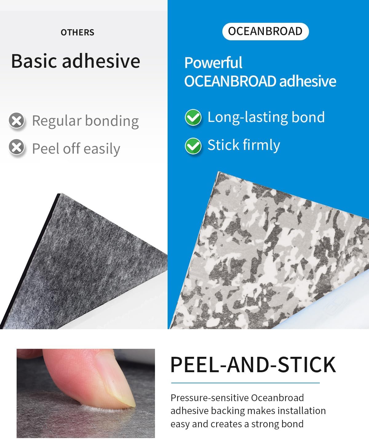 OCEANBROAD Brushed Boat Flooring 96''x16''/23.5''/38''/47'' Self-Adhesive EVA Foam Sheet Non-Slip Traction Pad for Boats Surfboard SUP Paddle Board Kayak Yacht, Camel Brown/Dark Gray/Gray/Camo
