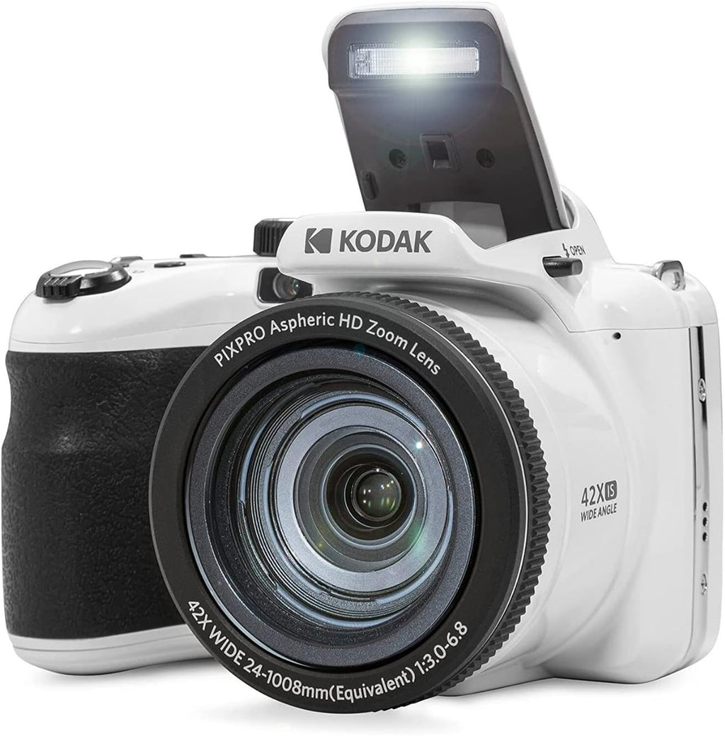 Kodak PIXPRO AZ425 Astro Zoom 20MP Digital Camera with 42x Optical Zoom (White) Bundle with Kodak 32GB SD Card (2 Items)