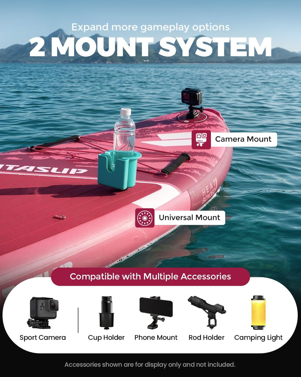 Inflatable Stand Up Paddle Board with SUP Accessories, Anti-Slip EVA Deck, 10'6'/11' Wide Stance Board, Sup Board for Adults & Youth of All Skill Levels Backpack