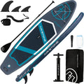 AIR-STONE 10'6' 450 lb Capacity，Inflatable Stand Up Paddle Board with sup Accessories Including Backpack, Repairing Kits, Non-Slip Deck, Leash, 3 Fins, Paddle and Hand Pump
