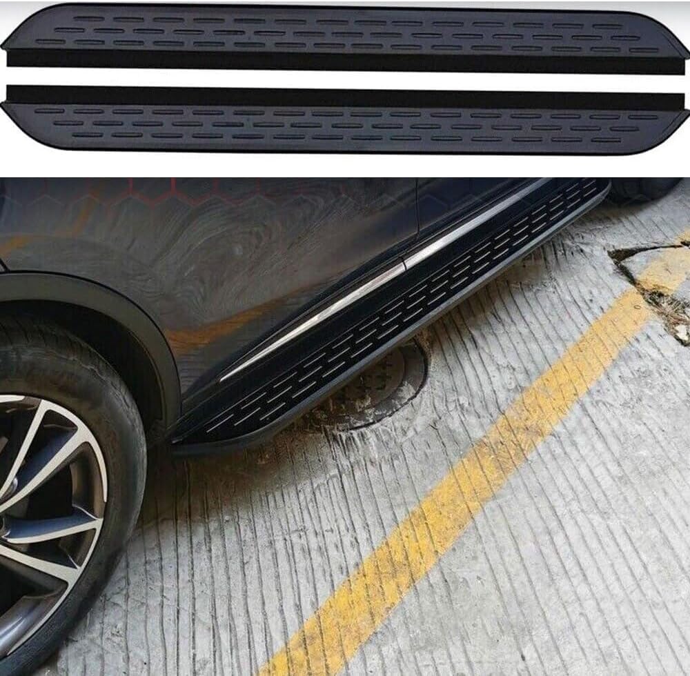 Running Boards for Volkswagen VW Atlas 2018 2019-2024 2025 S SE SEL, 2Pcs Aluminum Fixed Side Steps Bars,Heavy-Duty Step Bars,Anti-Slip Running Board for Car,Stylish Side Leaf Board(with Brackets)