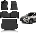Binmotor-All Weather Car Floor Mats Cargo Liner Set for 2015-2021 NX (NX200t/NX300/NX300h F Sport), TPE Rubber Liners for NX Accessories Mats Trunk Mat-Black