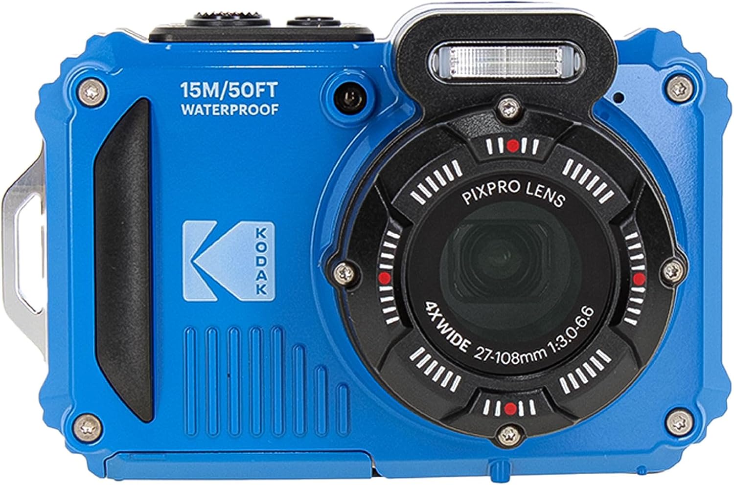 KODAK PIXPRO WPZ2 Rugged Waterproof Shockproof Dustproof WiFi Digital Vlogging Camera 16MP (Blue) Bundle with 32GB Memory Card + Vlogger Tripod + Bag + Cleaning Kit + More Accessories