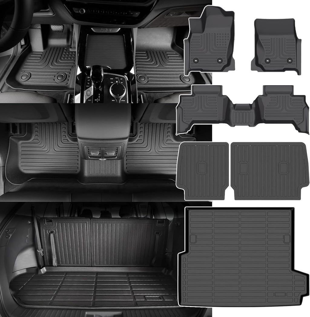 for Toyota 4Runner Hybrid Floor Mats 2025,Car Mats for Toyota 4Runner Hybrid All Weather Floor Mats 1st & 2nd Row Floor Liner Accessories 2025