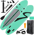 TLSUNNY 12FT Inflatable Stand Up Paddle Board, 3 Fins Paddleboard with Full SUP Accessories for All Skill Levels, Portable Two-Way Hand Pump and Carry Bag, 400LBS