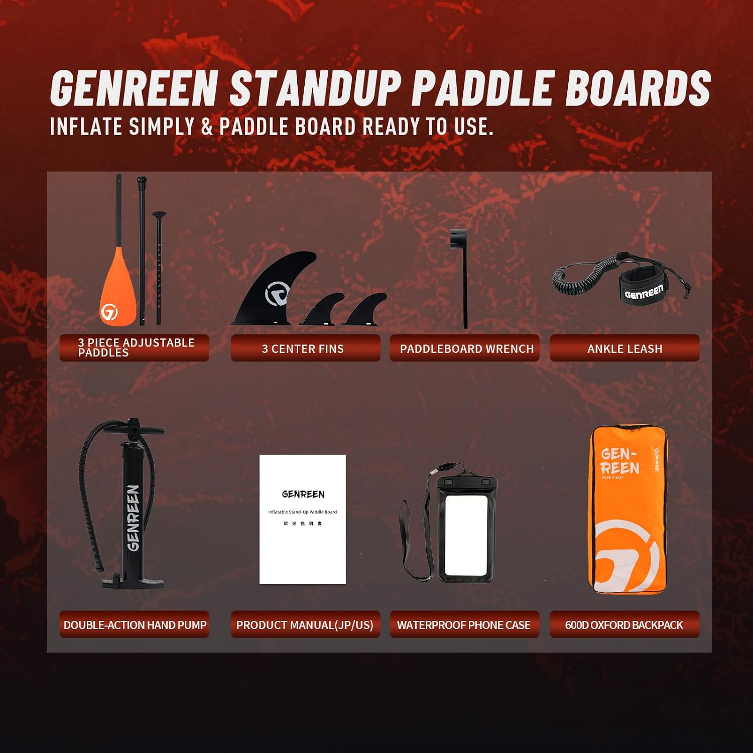 Paddle Board Stand up Paddle Board (Extra Large 11'*33/34') Newly Improved 2 Side Layers 450LBS Quality Inspection×5 (All-Season for JP customers) paddleboards Fishing Family Pet Friendly