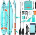 Niphean PRO (Extra Large) Inflatable Paddle Board with Seat, 11'6'/12'6' Stand Up Paddle Board with Pressure Gauge, StabilTrac Fin, Upgraded All-Round/Touring SUP for Adult Adventures, 2+1 Person