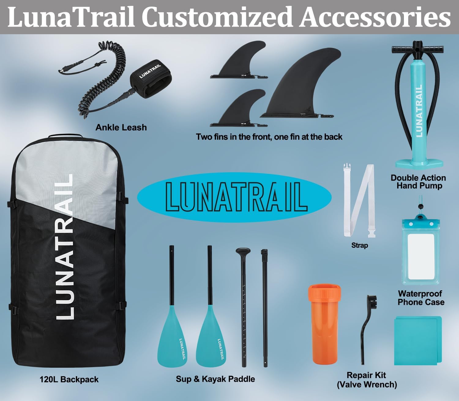 【11'×34'】 Extra Long/Extra Wide Premium Inflatable Stand Up Paddle Board (SUP) – Portable & Lightweight for Yoga, Surfing, Family Fun | Complete Kit with Paddle, Pump, Bag | Durable Design
