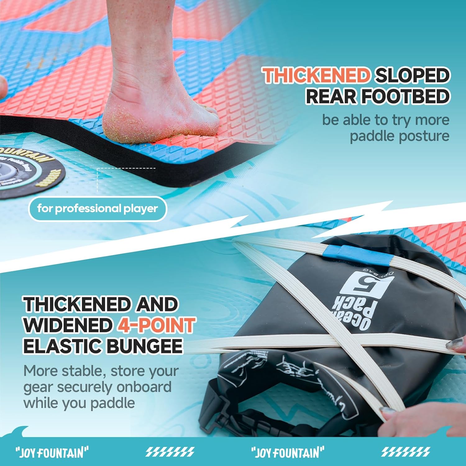 Inflatable Paddle Board,10.8'x31.5'x6' Stand Up Paddle Boards,Premium SUP Board Paddle with Removable Fin, Floating Paddle, Hand Pump, Waterproof Bag for Adults & Youth