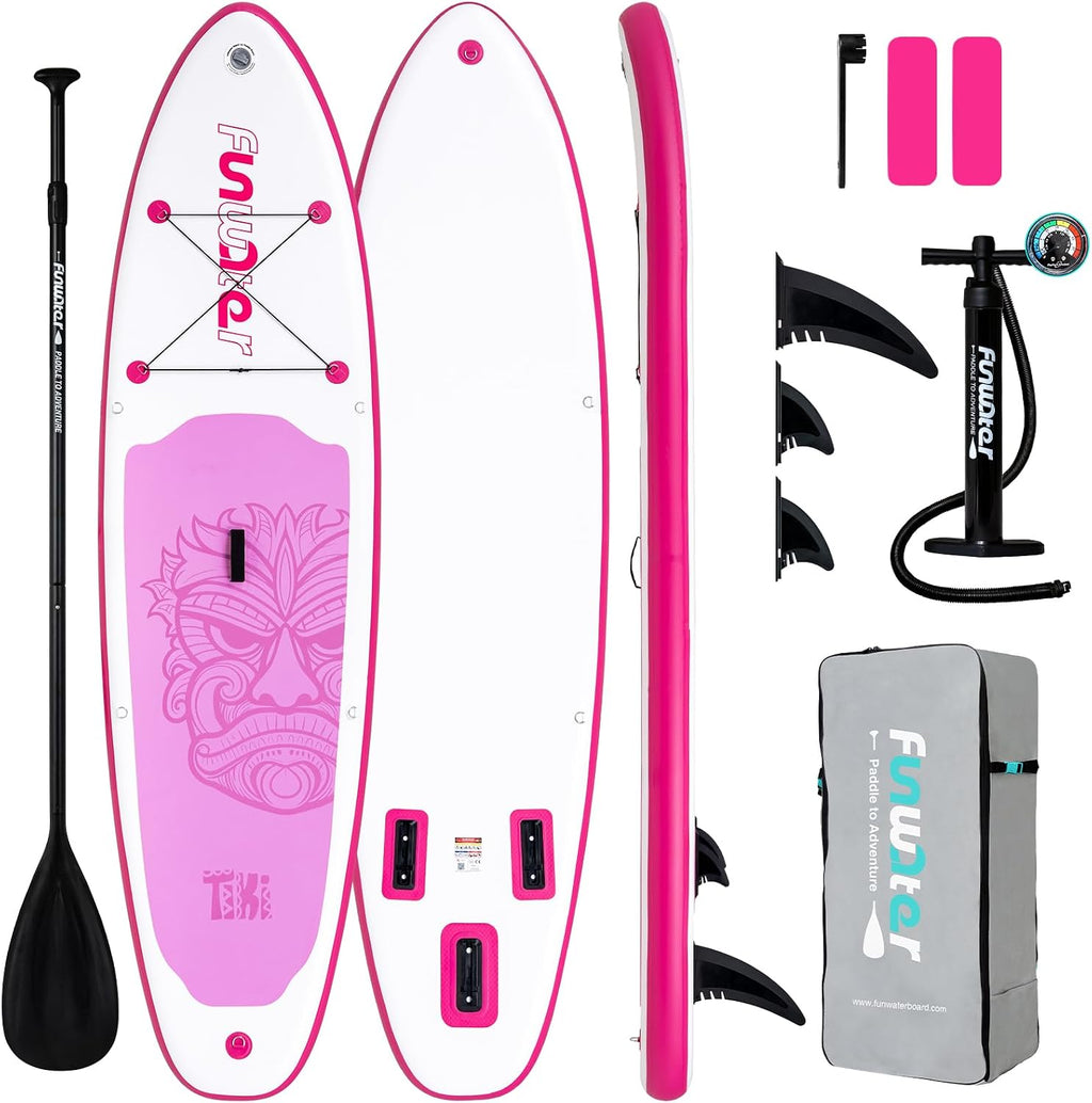 FunWater Inflatable Ultra-Light Stand Up Paddle Board for All Skill Levels with Premium SUP Paddleboard Accessories,Non-Slip Comfort Deck for Youth & Adults